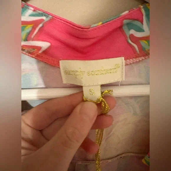 Simply Southern Women's S Pink Pineapple Print Sleeveless Tank Top - Picture 4 of 5